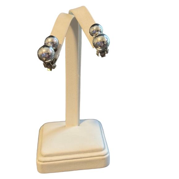 Vintage Statement Necklace And Clip On Earring Set Orange Silver Yellow White‎ - Picture 3 of 6